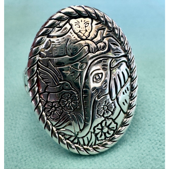 JAI Sterling Silver 925 Heritage Statement Ring, size 6 - Picture 3 of 10